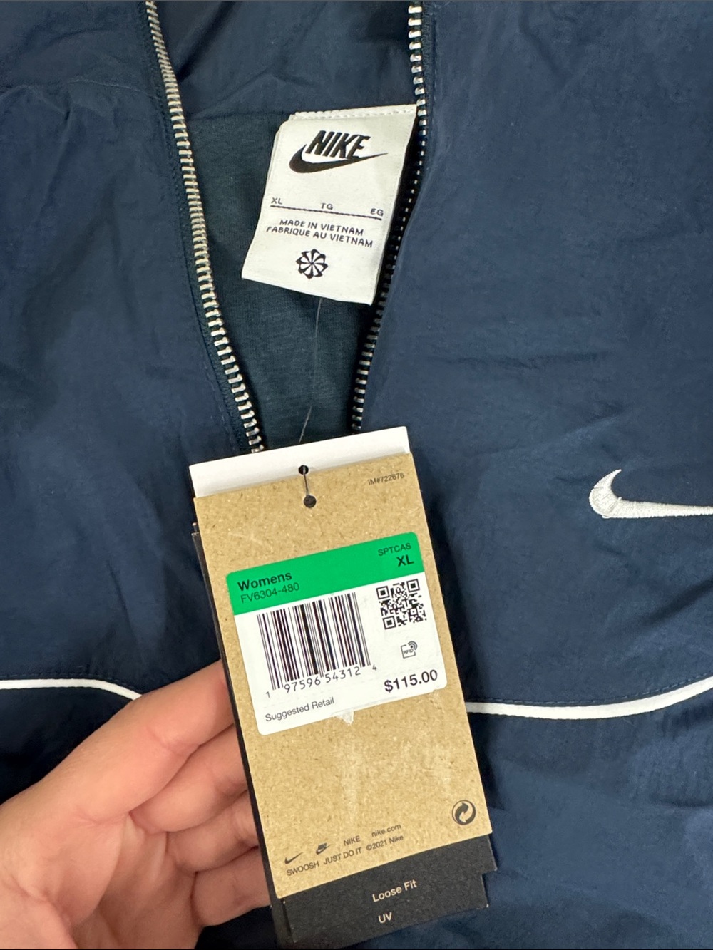 Nike Windrunner Women's Loose UV Woven Full-Zip Jacket Size XL - Picture 7 of 7